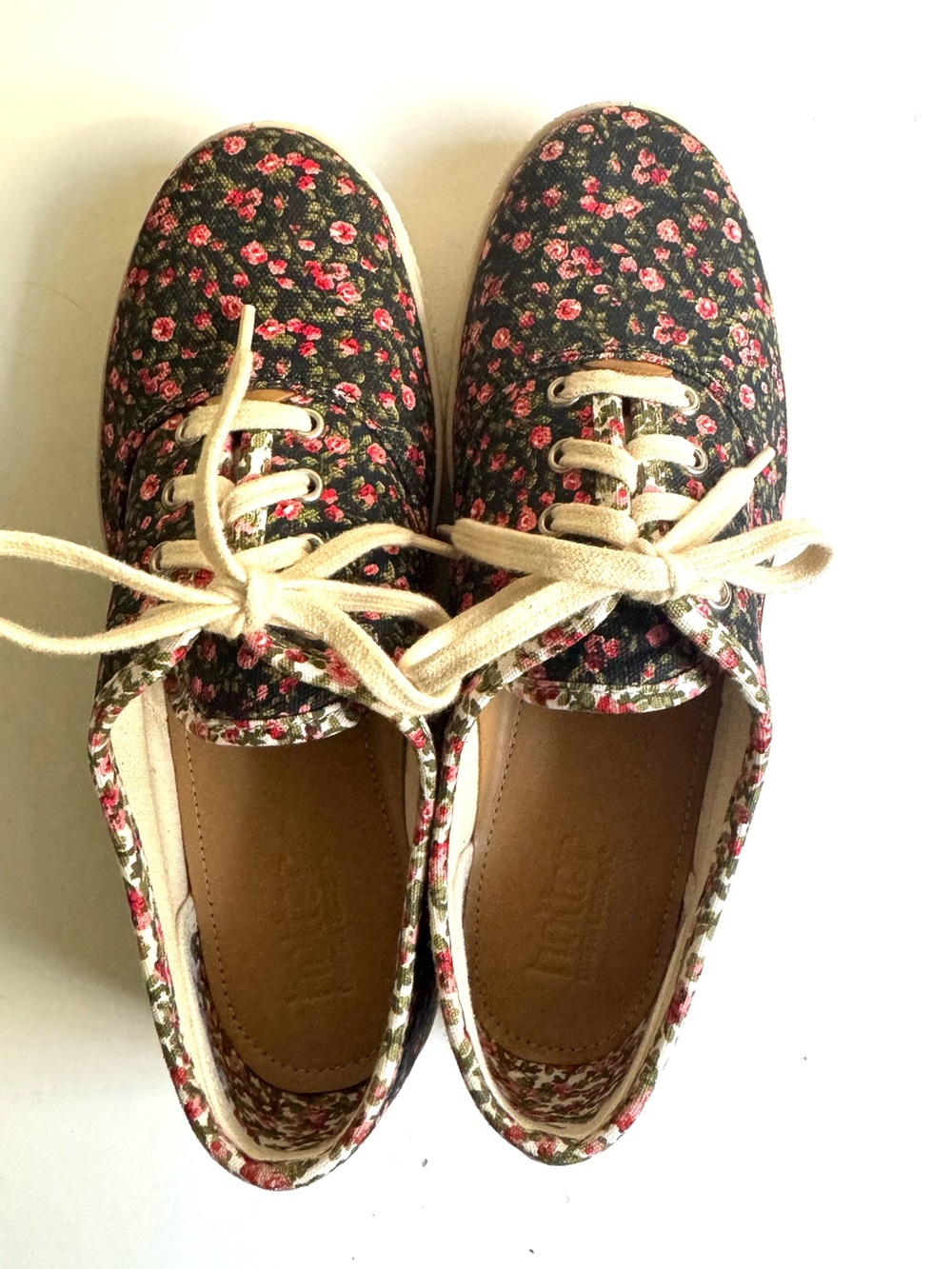 Hotter Floral Canvas Lace-Up Sneakers - Pink Rose Print - Picture 2 of 11